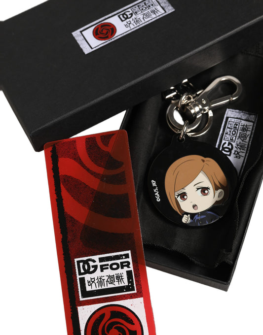 Dolce & Gabbana Black Kaisen Nobara Kugisaki Charm Metal Keychain Keyring