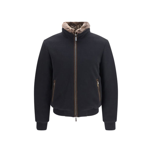 MooRER Black Cashmere Bomber