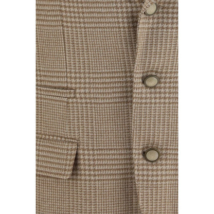 Brunello Cucinelli Beige Cotton Blazer