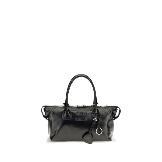 Miu Miu Black Calf Leather Bos Taurus Handbag
