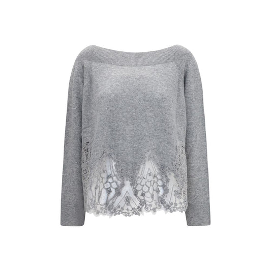 Ermanno Scervino Gray Cashmere Sweater