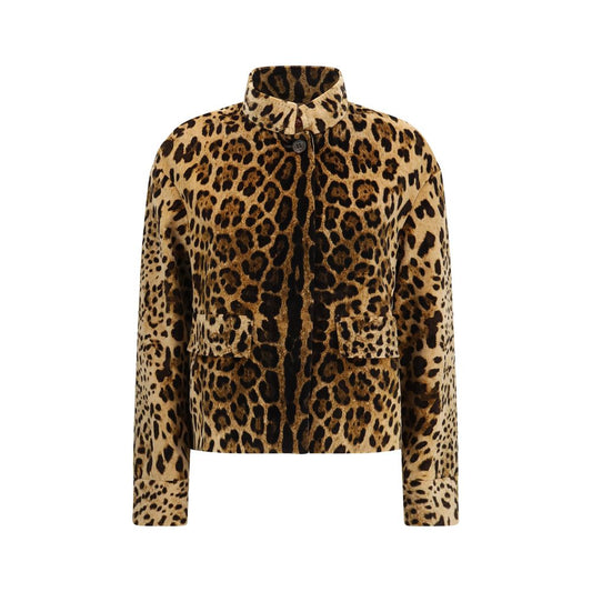 Max Mara Brown Cotton Full-Length Jacket