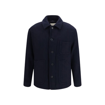 Brooksfield Blue Wool Oves Aries Full-Length Jacket
