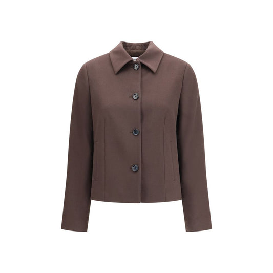 Lardini Brown Wool Oves Aries Full-Length Jacket