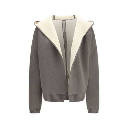 Rick Owens Gray Wool Oves Aries Hoodie