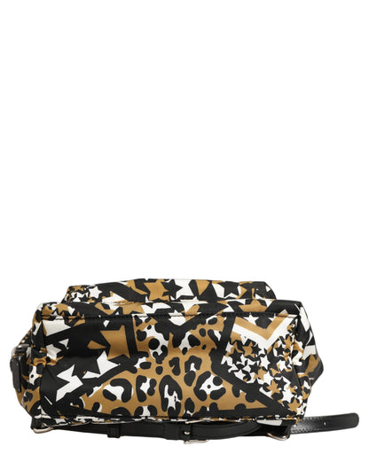 Dolce & Gabbana Multicolor Star Nylon School Travel Backpack Borse Bag