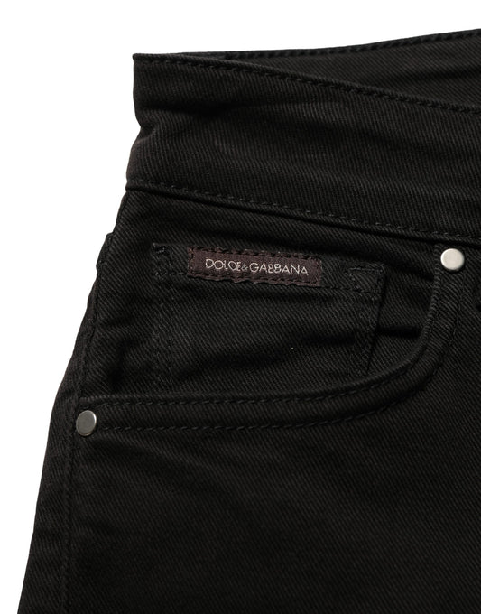 Dolce & Gabbana Black Cotton Stretch Skinny Denim Jeans