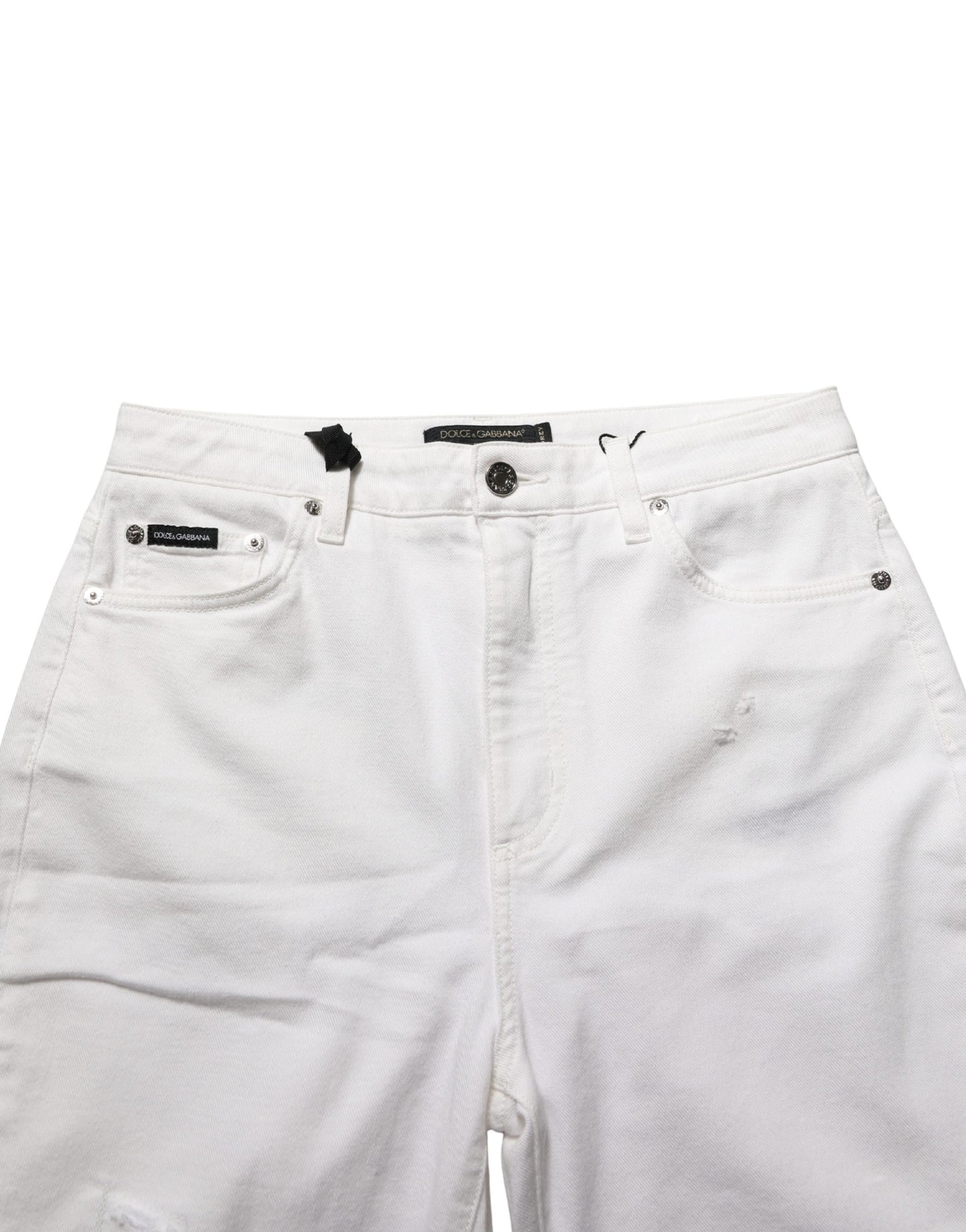 Dolce & Gabbana White Cotton Stretch Skinny Denim Jeans