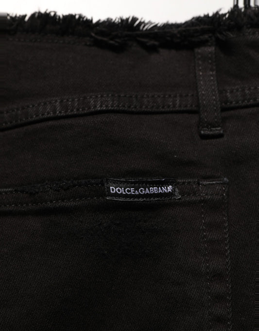 Dolce & Gabbana Black Cotton Skinny Denim Trouser Jeans