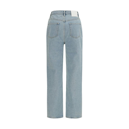 Loulou De Saison Blue Cotton Straight-Leg Jeans