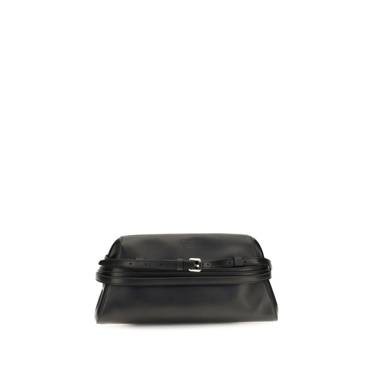 Moschino Black Goatskin Shoulder Bag