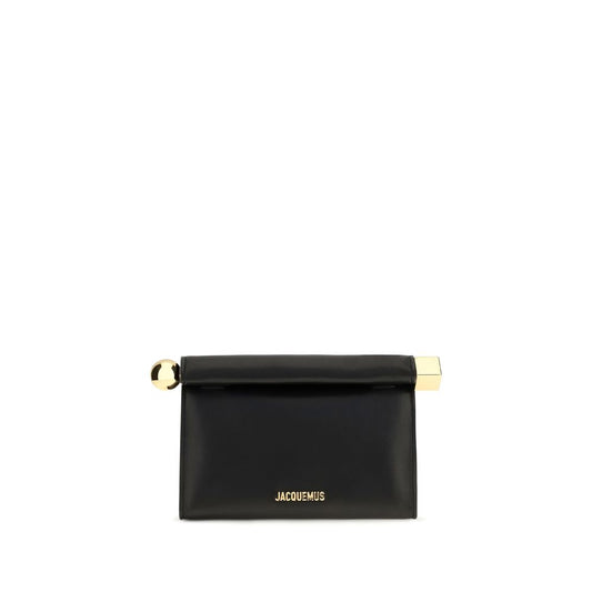 Jacquemus Black Lamb Ovis Aries Aries Clutch Bag