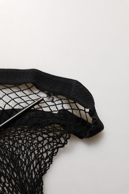 Dolce & Gabbana Black Fishnet Tights Stocking Pantyhose One Size Socks