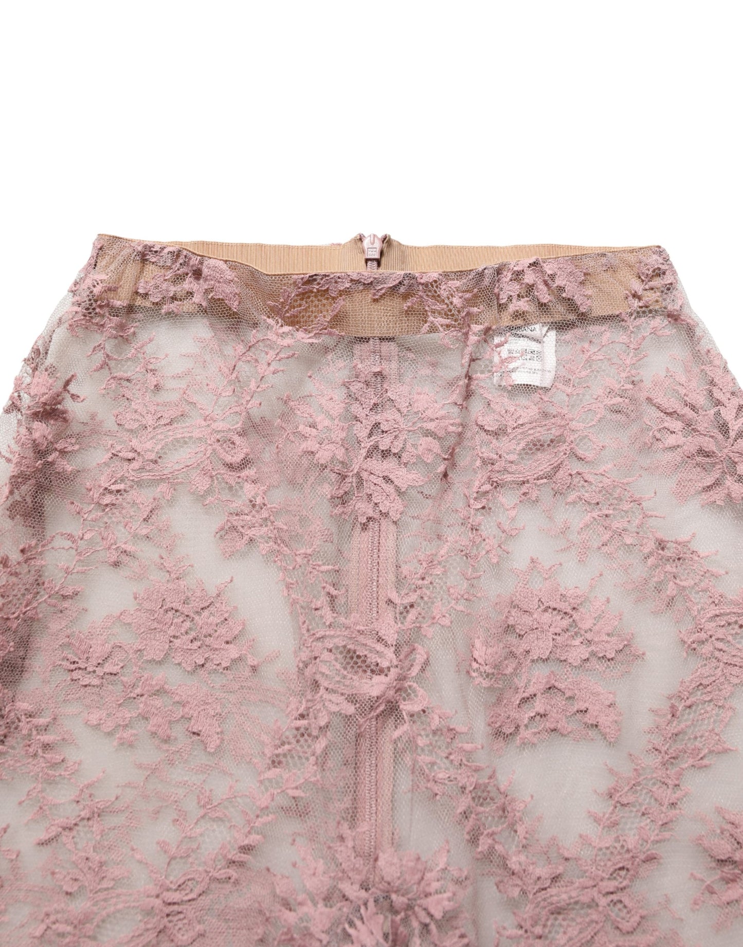 Dolce & Gabbana Pink Floral Lace Tights Stockings Pantyhose Socks