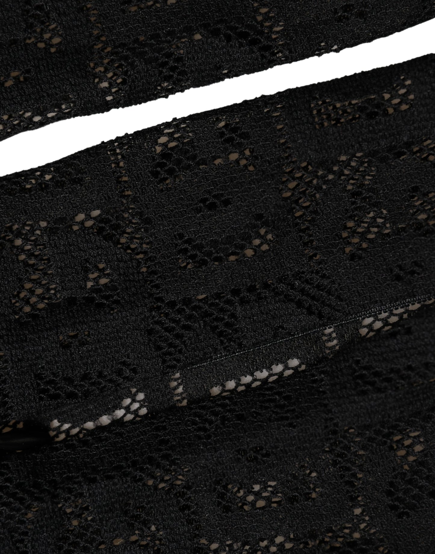 Dolce & Gabbana Black DG Logo Sheer Nylon Thigh High Socks