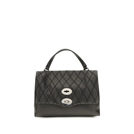 Zanellato Black Calf Leather Bos Taurus Shoulder Bag