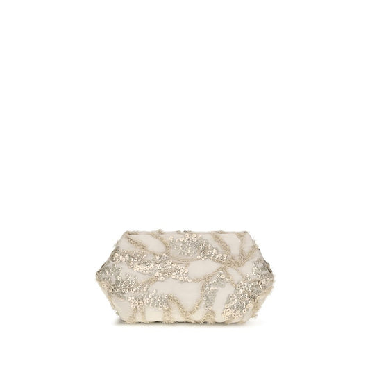 Brunello Cucinelli Beige Silk Shoulder Bag