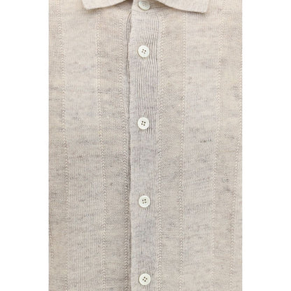 Brunello Cucinelli Beige Cotton Polo Shirt