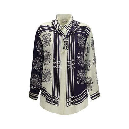 Alemais Blue Silk Shirt
