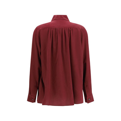 Jacob Cohen Bordeaux Silk Blouse