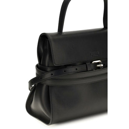 Moschino Black Calf Leather Bos Taurus Shoulder Bag