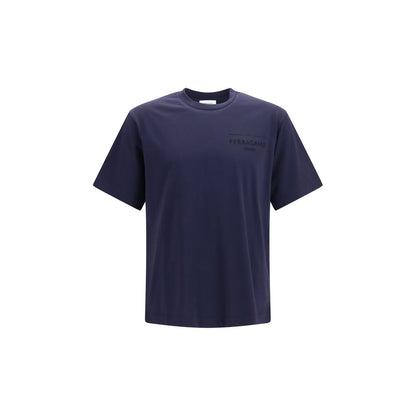 Ferragamo Blue Cotton T-Shirt