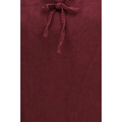 Miu Miu Bordeaux Linen Casual Dress