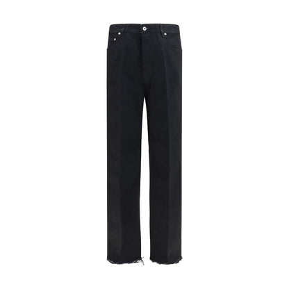 Rick Owens Black Cotton Flared Jeans