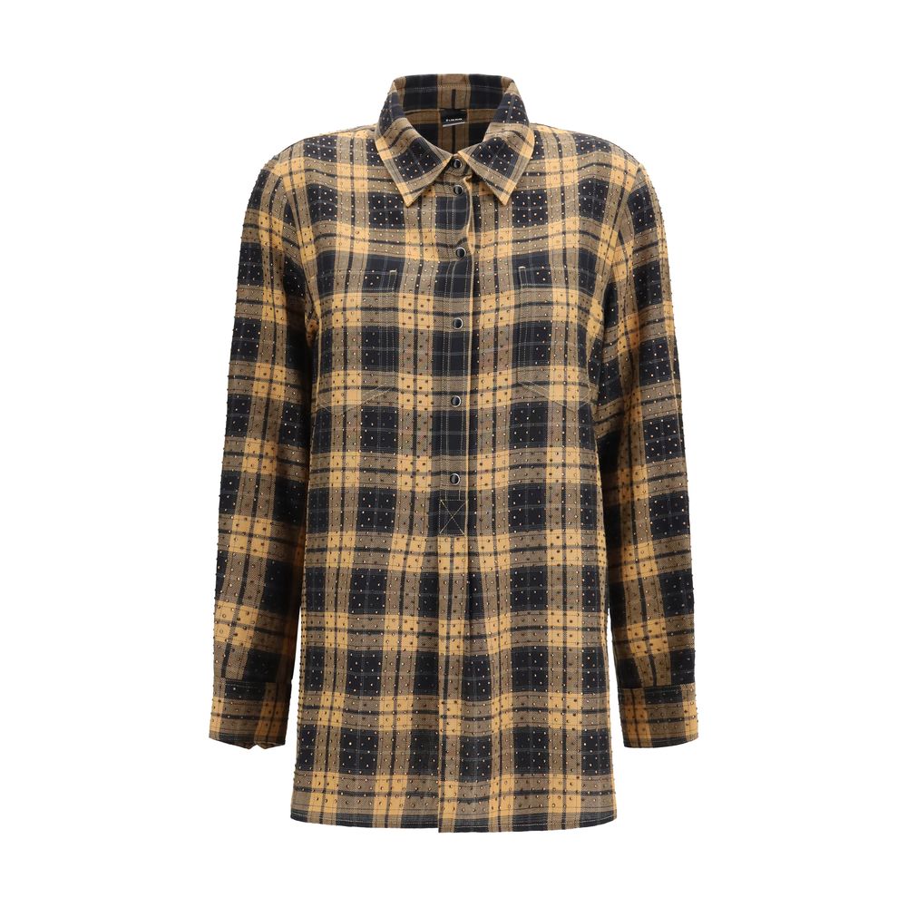 PINKO Beige Viscose Pattern Shirt