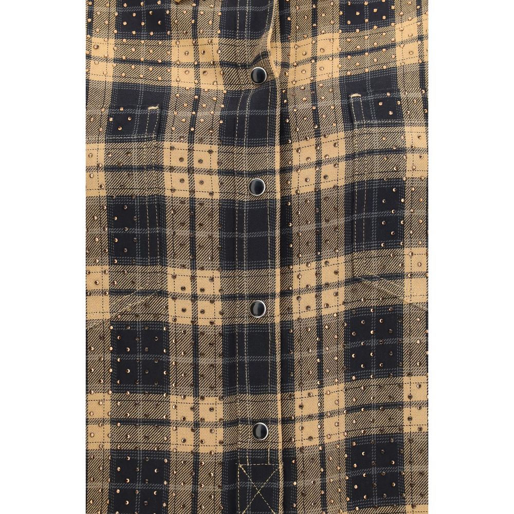 PINKO Beige Viscose Pattern Shirt