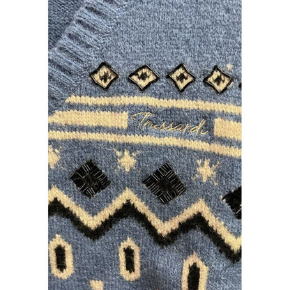 Trussardi Jeans Blue Nylon Women Sweater Vest