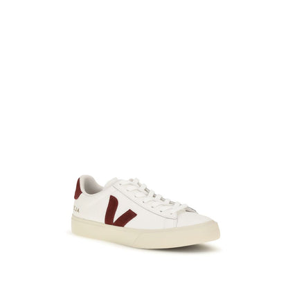 Veja White Calf Leather Bos Taurus Low Top Sneakers