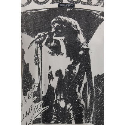 Dolce & Gabbana Gray Cotton T-Shirt