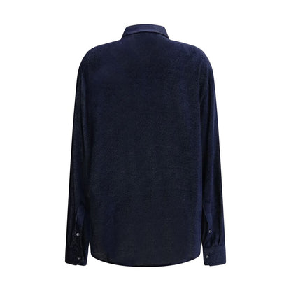 Giorgio Armani Blue Silk Dress Shirt