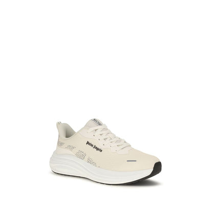 Palm Angels Beige Fabric Low Top Sneakers