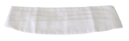 Dolce & Gabbana Eleganter Seidenweißer Cummerbund