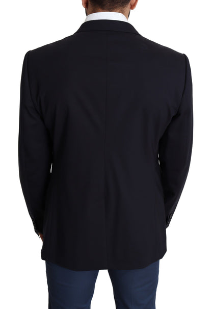 Dolce & Gabbana Exquisite Schwarzer Wollstretch Martini Blazer