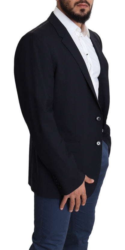Dolce & Gabbana Exquisite Schwarzer Wollstretch Martini Blazer