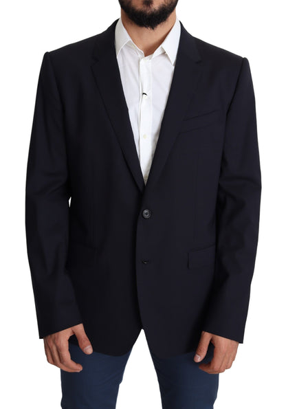 Dolce & Gabbana Exquisite Schwarzer Wollstretch Martini Blazer
