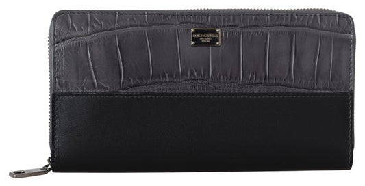 Cartera tipo clutch continental con cremallera en color negro