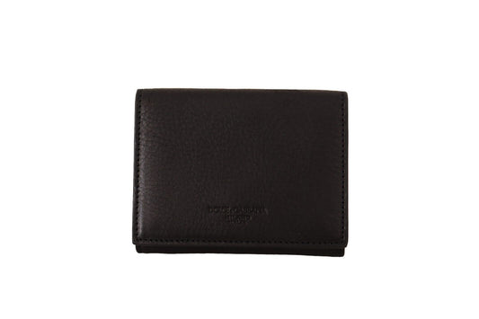Cartera triple de cuero negro con correa para cinturón y kit múltiple