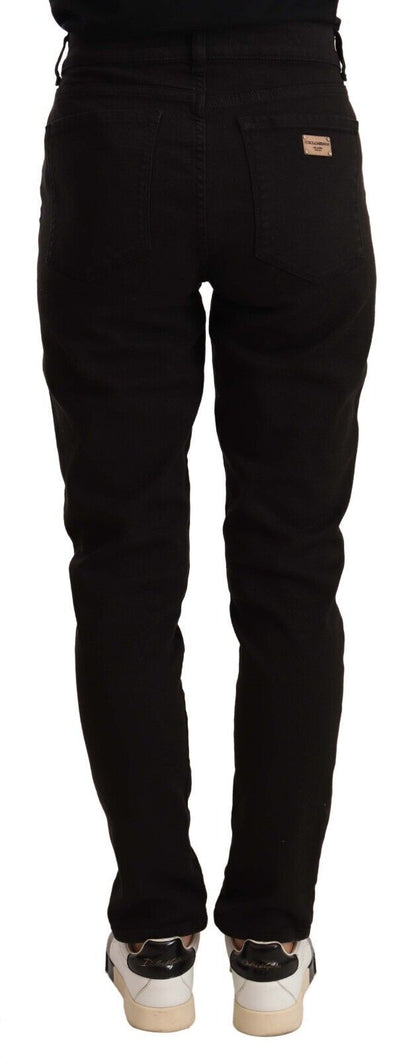 Schwarze Skinny Slim Denim-Jeans aus Baumwollstretch