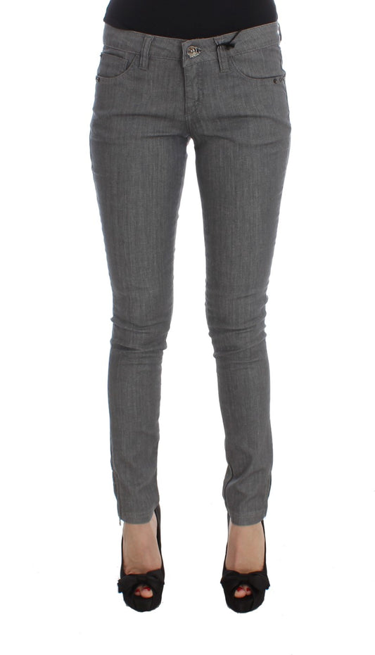 Jeans slim fit in misto cotone grigio