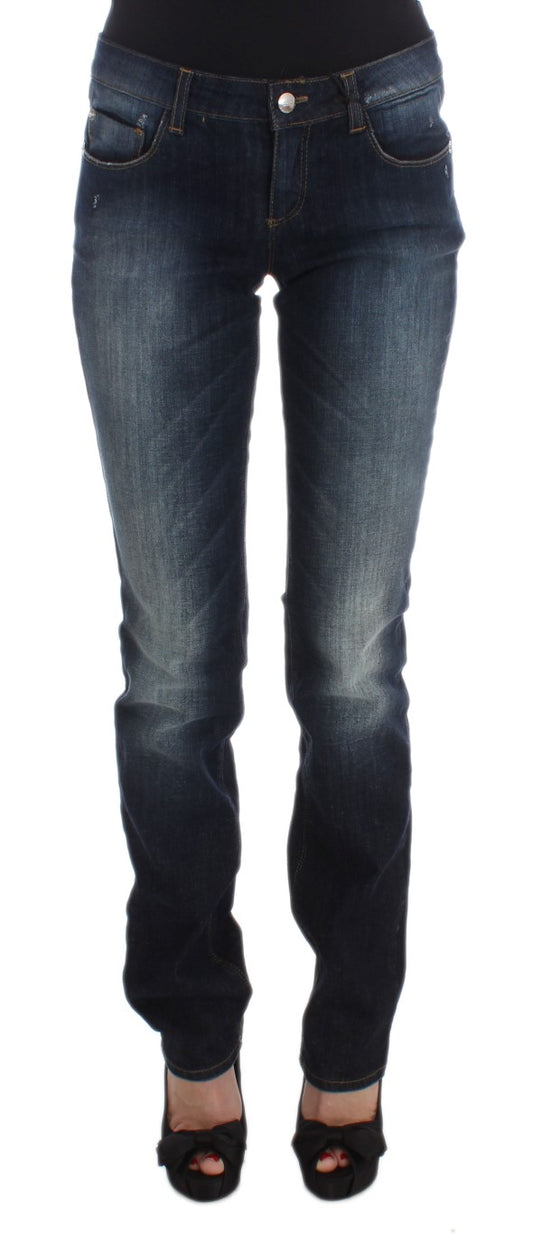 Jeans de designer bleu Sleek Slim Fit de Costume National