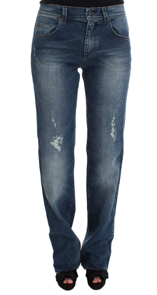 Jeans slim fit in misto cotone lavaggio blu