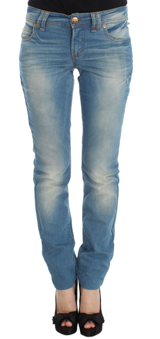 Jeans slim fit in misto cotone lavaggio blu