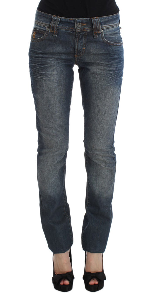 Jeans slim fit in misto cotone lavaggio blu