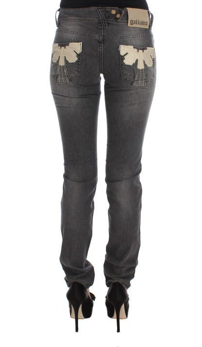 Jeans elasticizzati slim fit in misto cotone lavaggio grigio