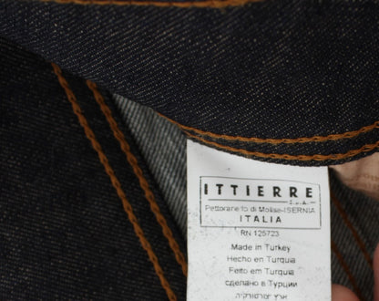 Jeans bootcut slim fit in misto cotone lavato blu