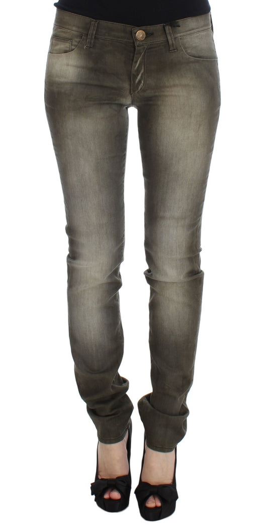 Jeans slim fit in misto cotone lavaggio grigio